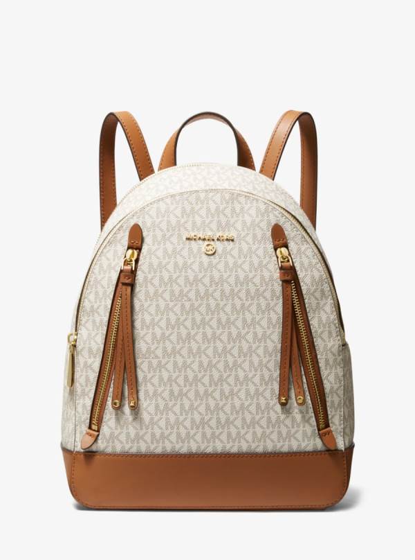 Damske Batohy Michael Kors Brooklyn Medium Logo Hnedožltý Hnede - Kabelky Michael Kors Lacne | DJIFC-0835